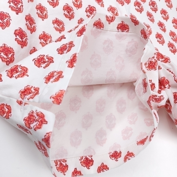 New Loft The Riviera Short White Red Sz 4 Petite - Picture 12 of 15